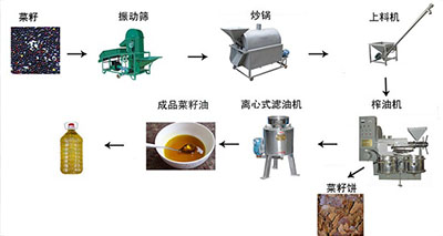 菜籽榨油機流程